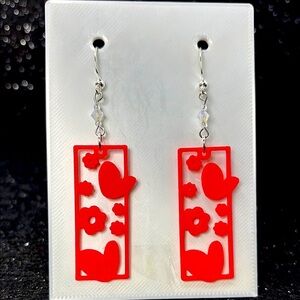Red Heart Earrings